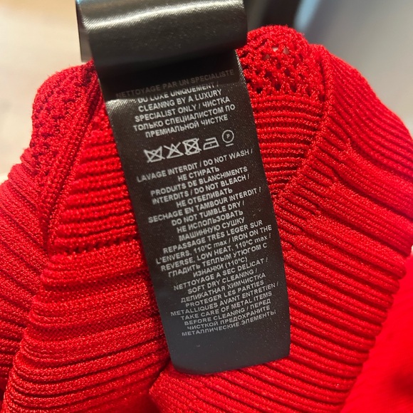 Balmain Red Ribbed Dress - Picture 12 of 12